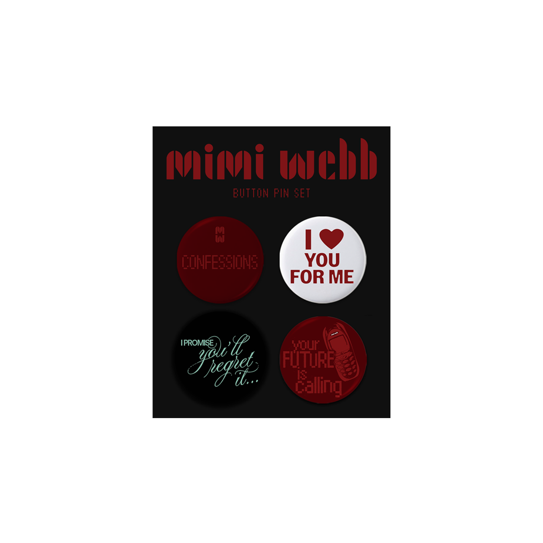 Mimi Webb - Confessions Button Pin Pack